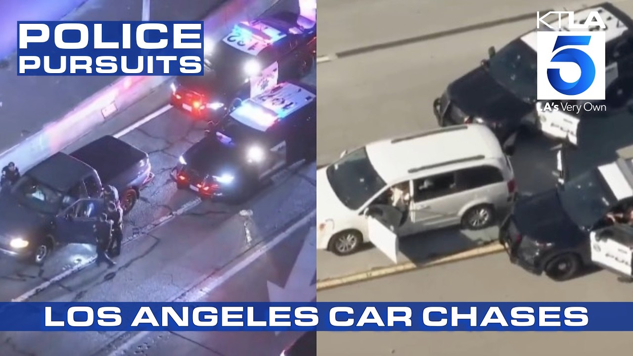 LA Police Chases: Stolen Tesla & DUI Suspect 🚓
