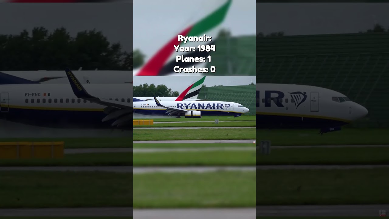Ryanair Then vs now #aviation #pilot #avgeek #planes #ryanair #edit #shorts #crash