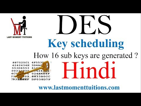 DES (Data encryption standard ) key Generation in Hindi |Cryptography and Network Security Lectures