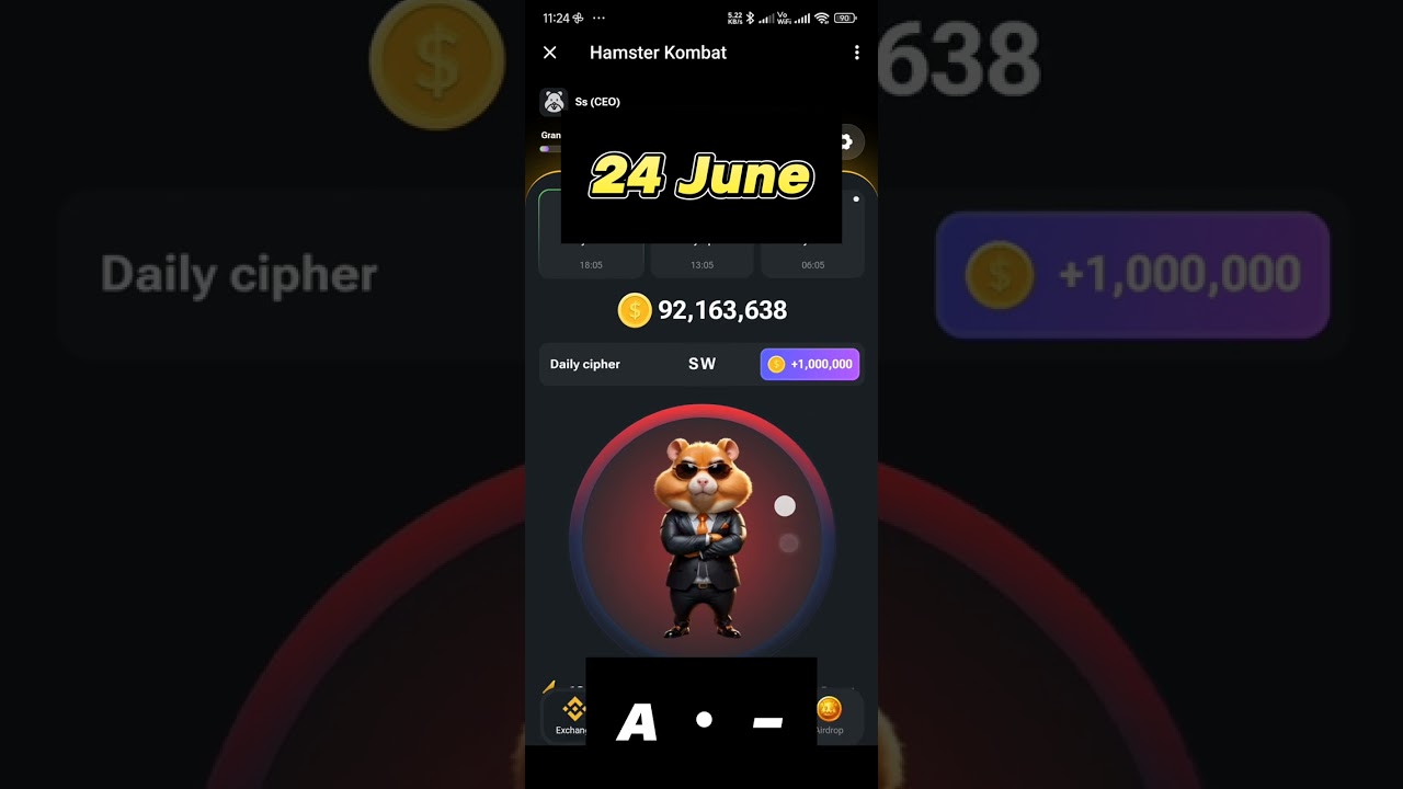 Unlock Today's Hamster Kombat Cipher Code – Epic Adventure Awaits! 🔓