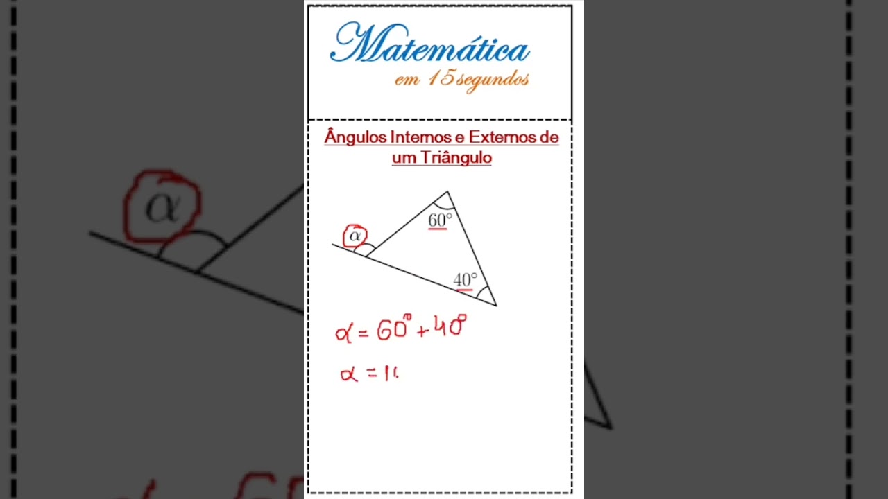 Entenda os Ângulos Internos e Externos de um Triângulo 🧮