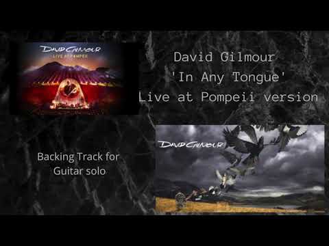 David Gilmour 'In Any Tongue'  [Live at Pompeii version] Backing track for guitar solo.
