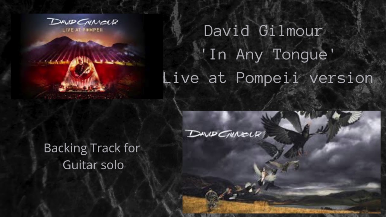 Guitar Backing Track for David Gilmour's 'In Any Tongue' (Live at Pompeii) 🎸