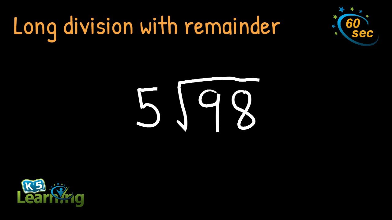 Long Division with Remainder | Easy Example