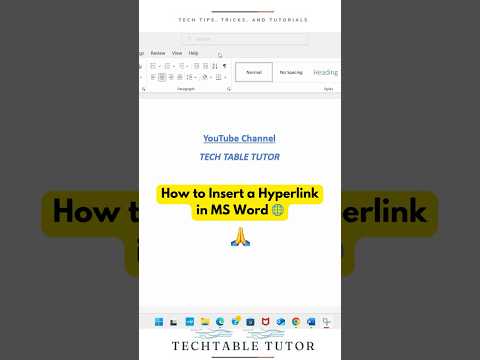 Insert Hyperlink in Word in Seconds! 🌐 | Quick & Easy Tutorial  #MSWord #WordTips #techtips