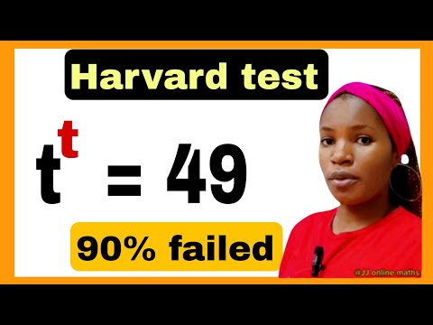 A Harvard University interview math test| solve for t| exponential math problem