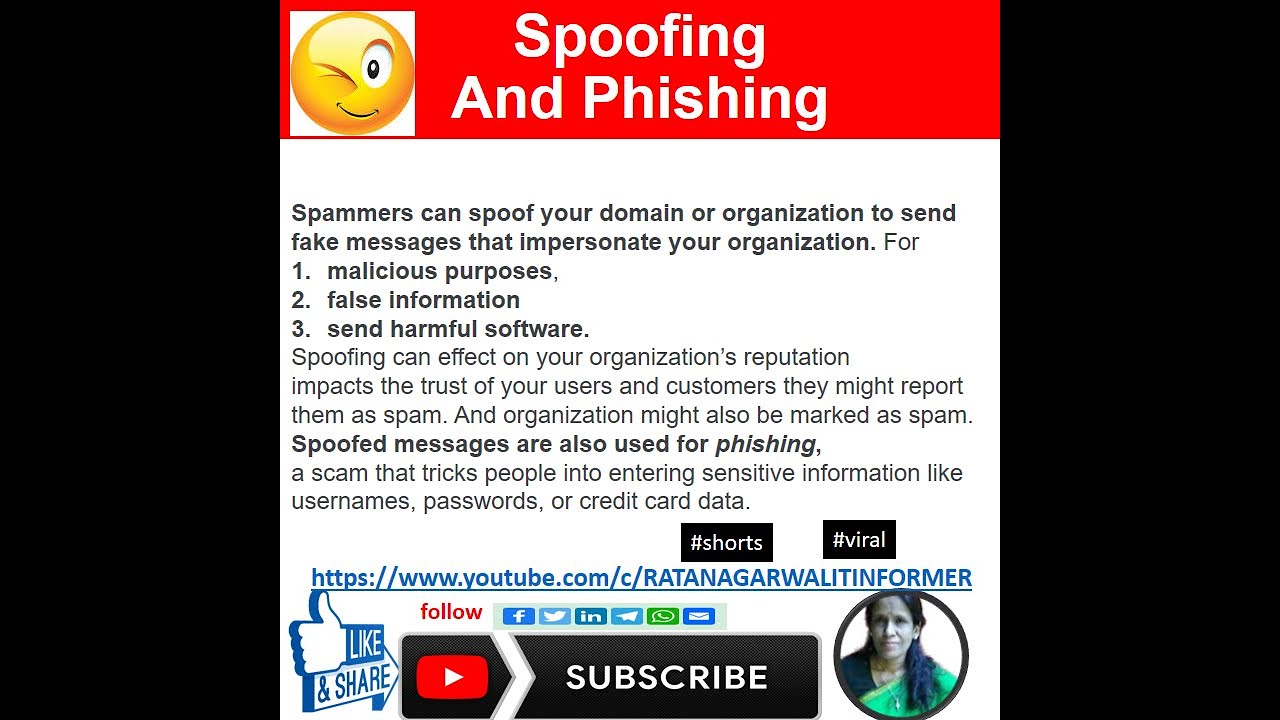 Understanding Spoofing and Phishing | Ratan Agarwal IT Informer #Shorts
