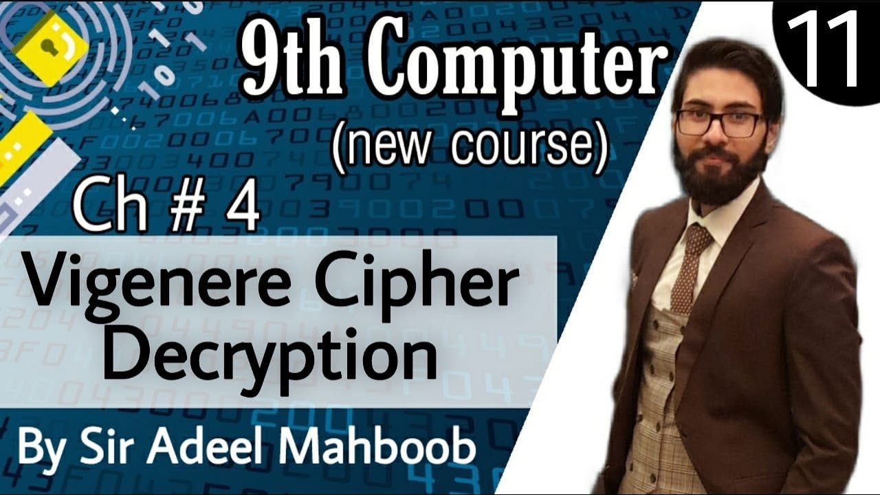 Vigenère Cipher Decryption in Hindi/Urdu | 9th Grade Computer Science Chapter 4 📚