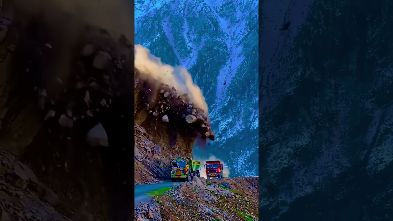 Massive Landslide Buries Mountain Road 🚧