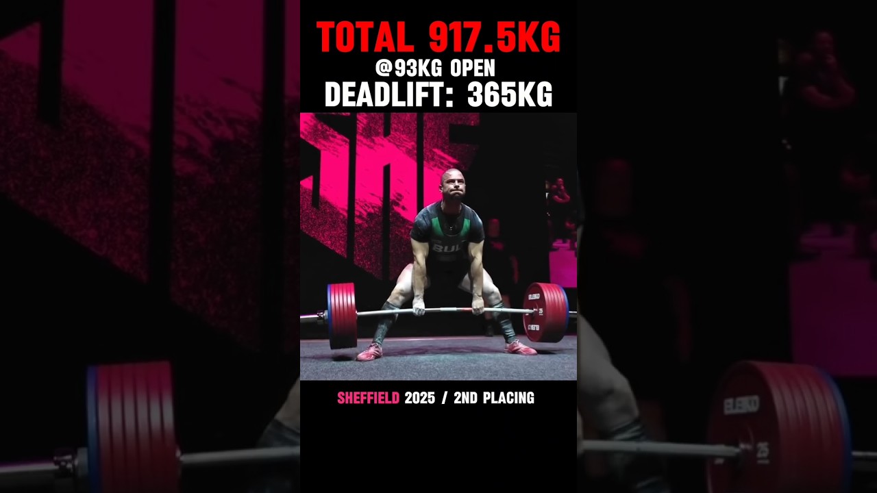 Sheffield 2025 Powerlifting Highlights: 2nd Place Finish with 917.5kg Total! πͺ