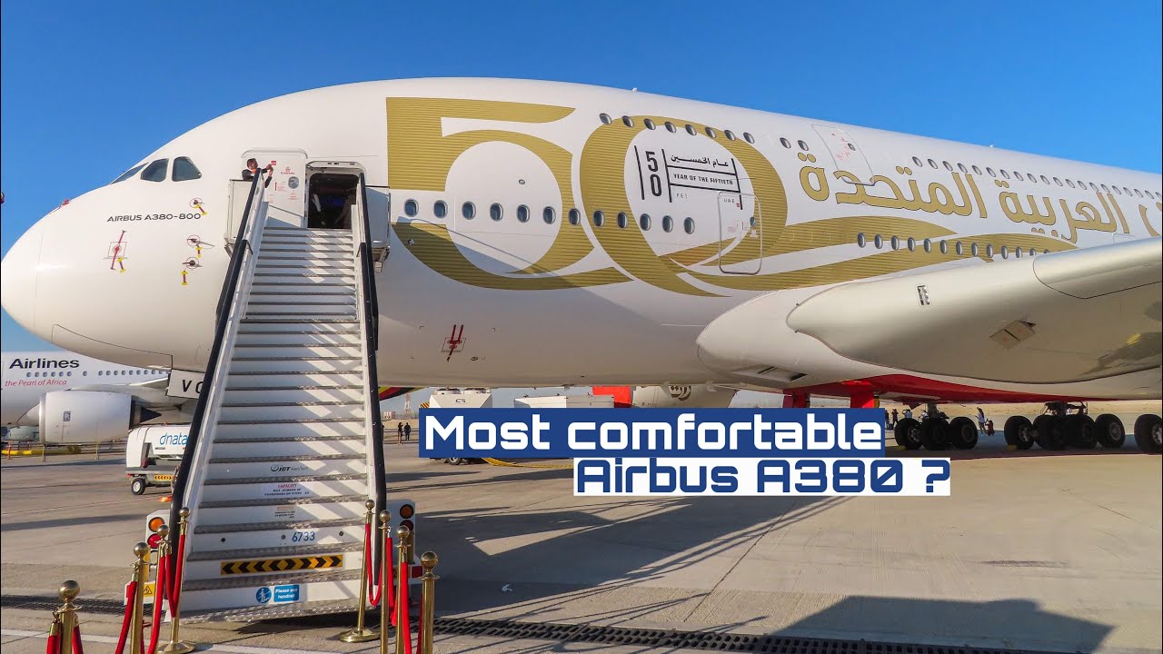 Emirates Airbus A380 Review ✈️ | Luxurious Cabin & Premium Economy Highlights at Dubai AirShow