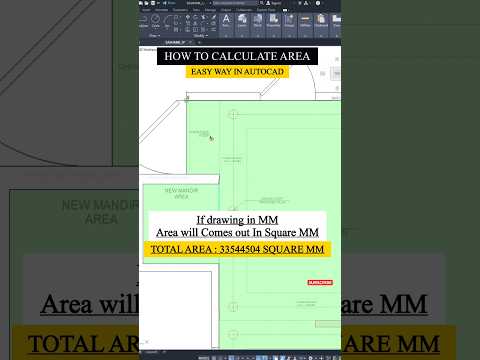 How to Calculate Hall Area, AutoCad Calculate Full Area in Square Feet Tutorial #design #tutorial