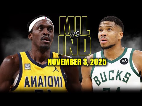 Milwaukee Bucks vs Indiana Pacers Full Game Highlights - November 3, 2025 | NBA Season