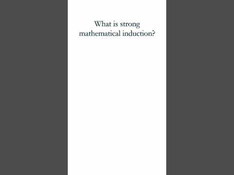 What is mathematical induction? #shorts #thesecuritybuddy