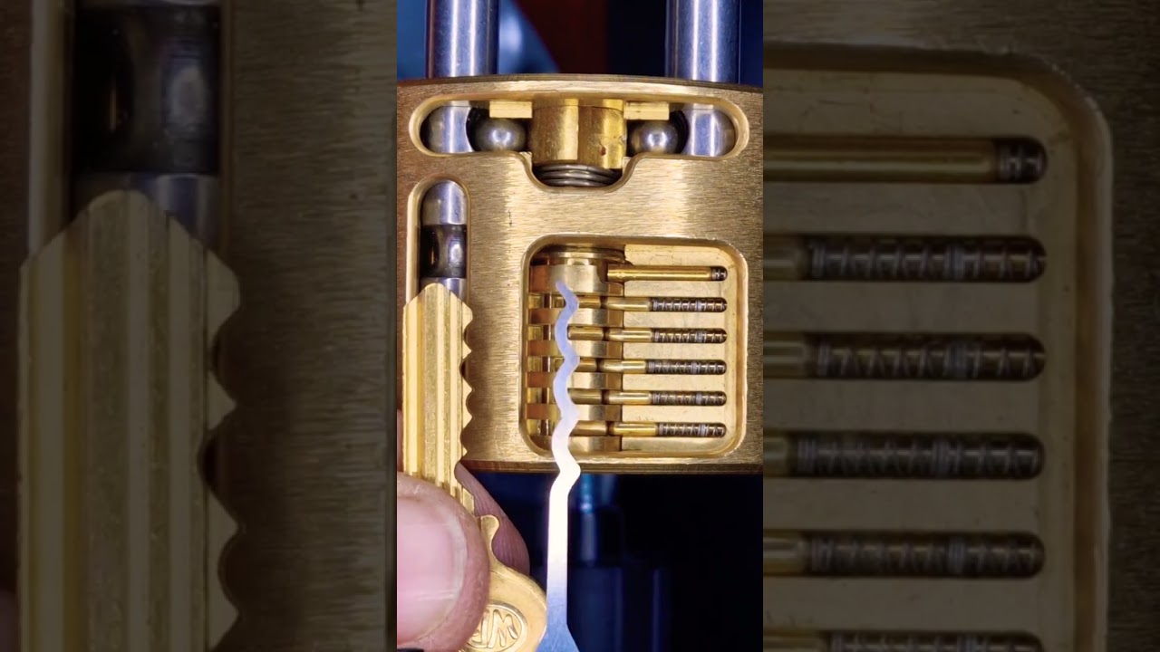 Using a Wave Rake to Open a Padlock