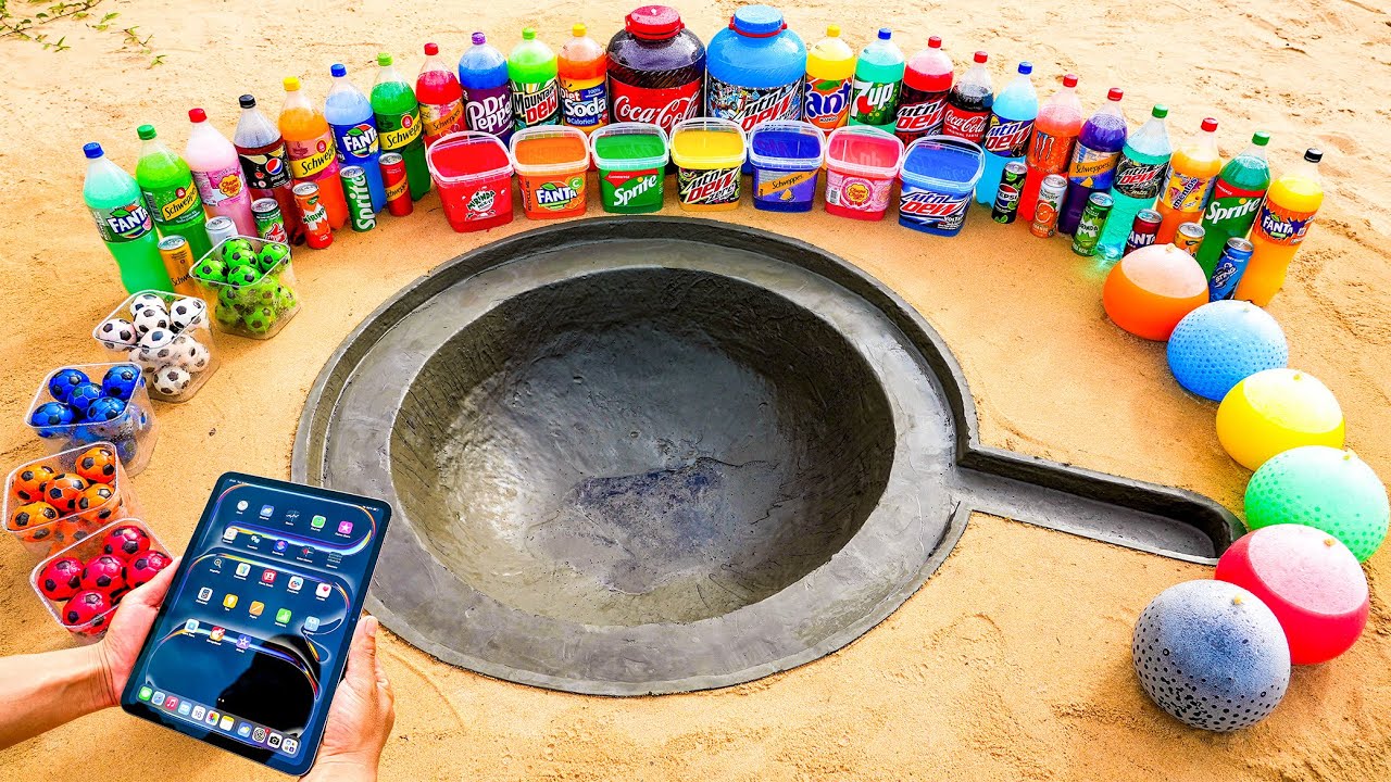 Creating a SEARCH Icon Using Cement: An Experiment with iPad Pro and Soda Reactions