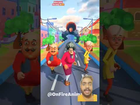 OHIO Motu Patlu Hit a Street light with Scary Teacher 3D #ytshorts #viral