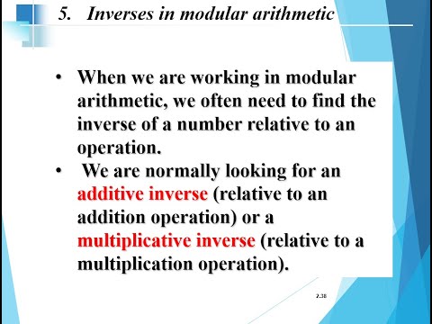 Additive and Multiplicative Inverse - Cryptography and Network Security