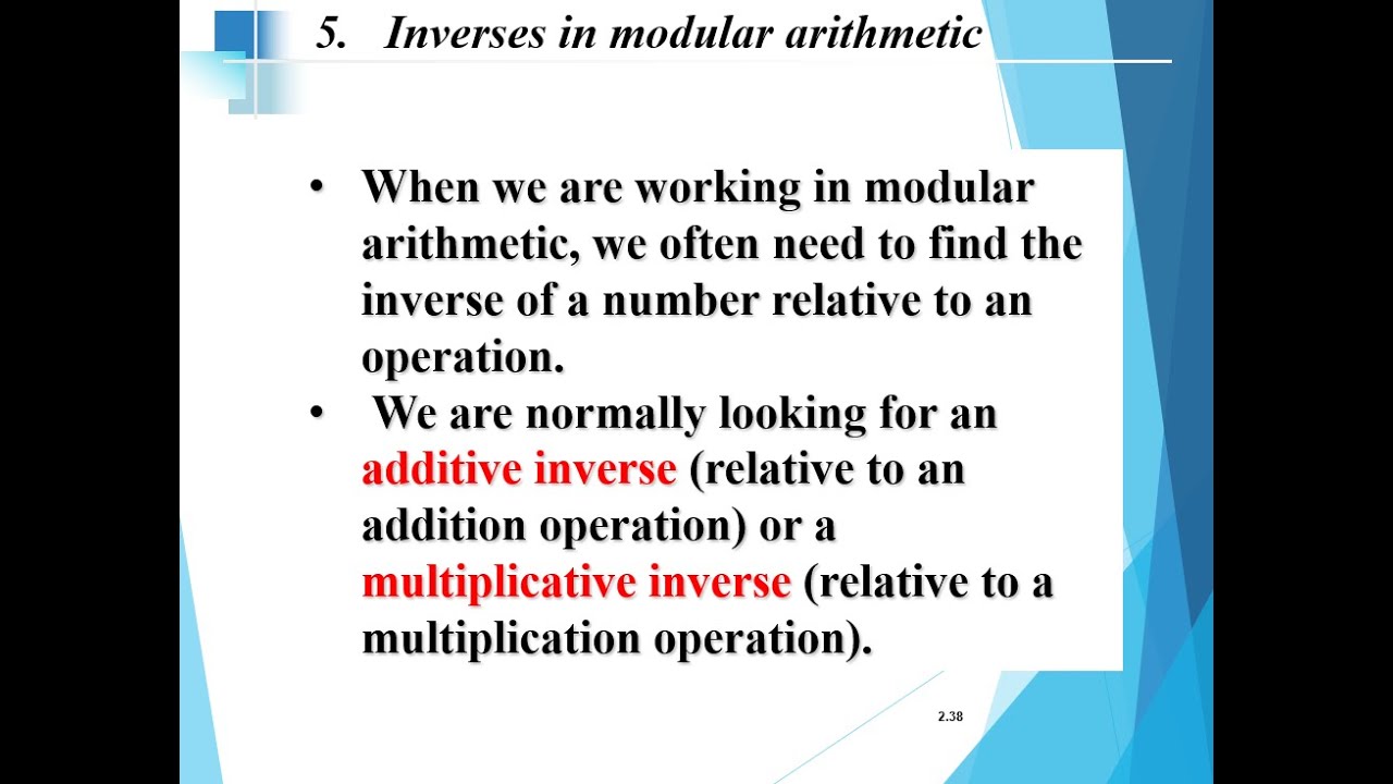 Understanding Additive and Multiplicative Inverses in Cryptography and Network Security