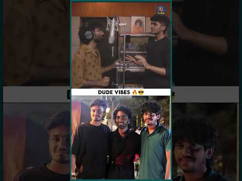 "இருங்க நான் பாடி காட்டுறேன்" 🙄 BTS with Sai Abhyankar & Pradeep during Dude’s 3rd single recording.
