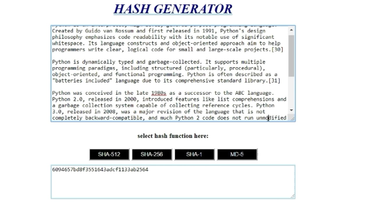 Python Hash Generator Web App 🖥️
