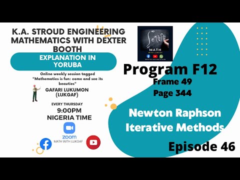 KA Stroud Engr Math 46 - Newton Raphson iterative scheme