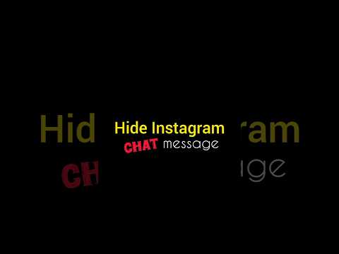 How to Hide Instagram chat // Instagram chat message Hide kare