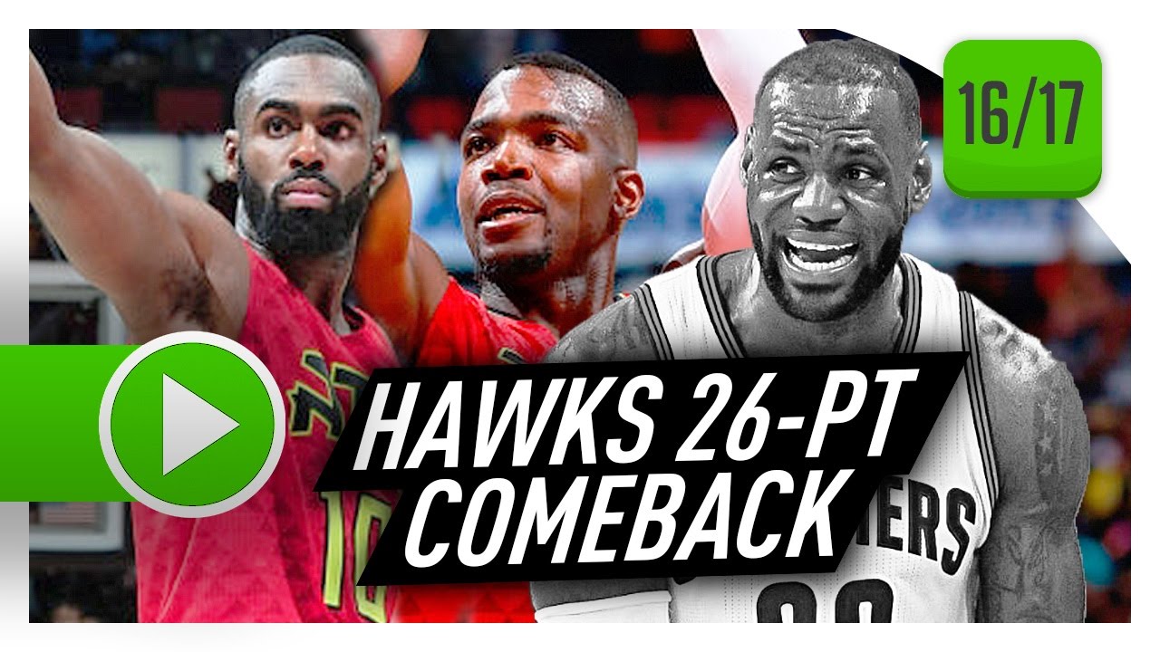 Epic Comeback! Hawks Overcome 26-Point Deficit Against Cavaliers 🏀 (2017.04.09)