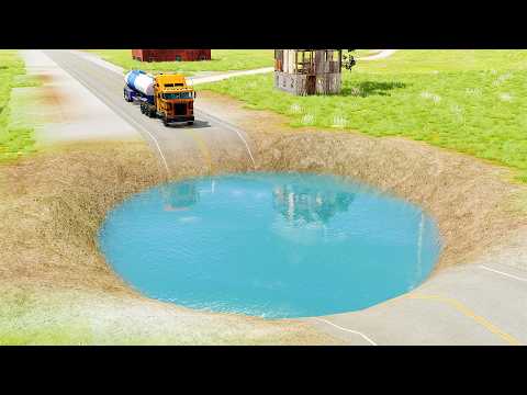 Mobil vs Giant Pit #22 - BeamNG Drive