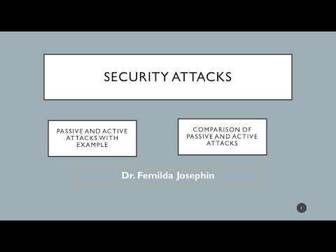 Security Attacks ( Passive and Active Attacks)
