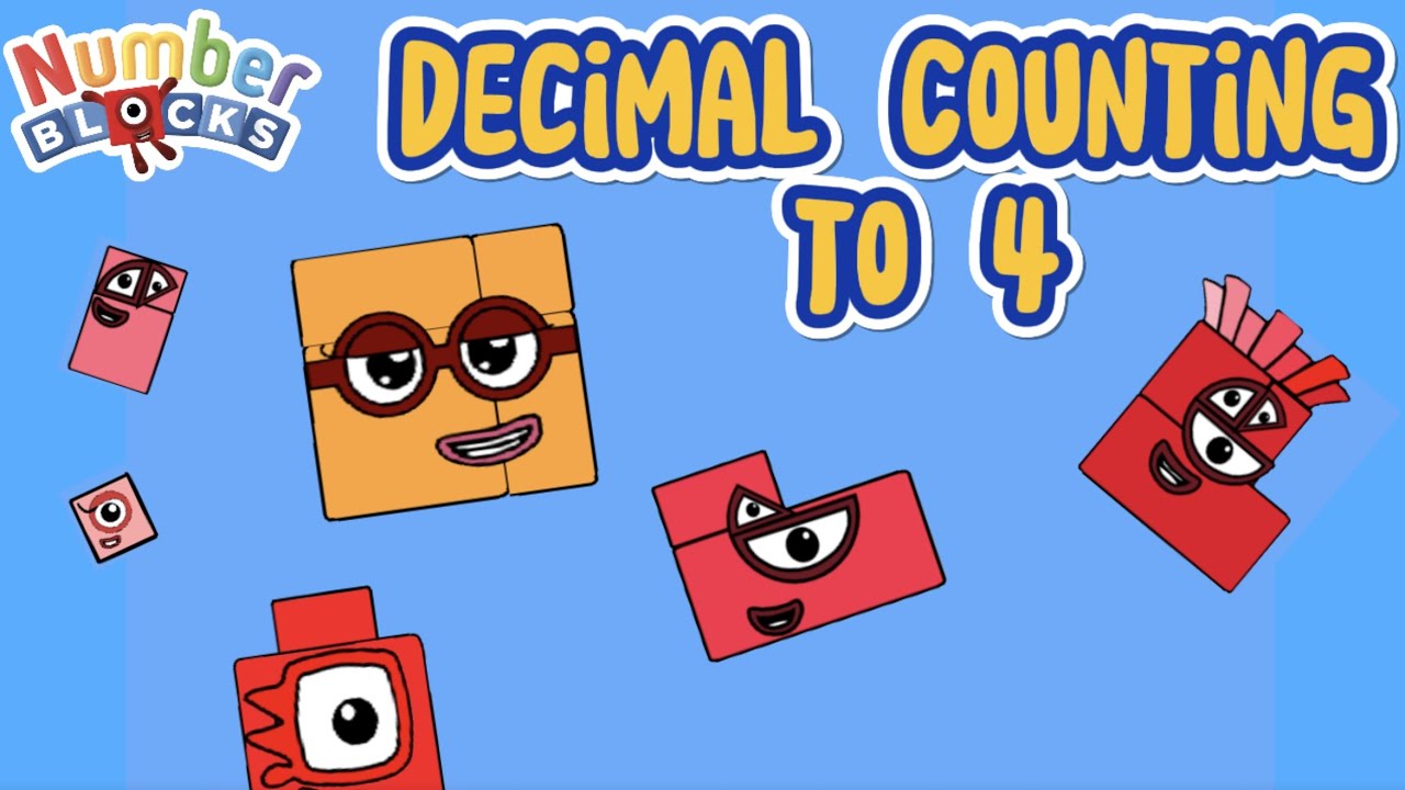 Numberblocks Decimal Counting to 4 🧮