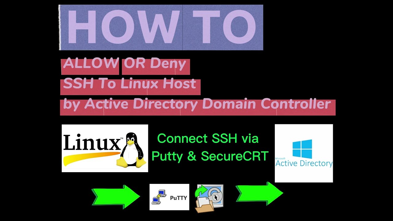 Remote SSH to Linux with AD User via Putty/SecureCRT 🔑