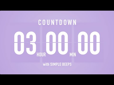 3 Hour Countdown Timer โณ Flip Clock with Bell Alerts ๐๐