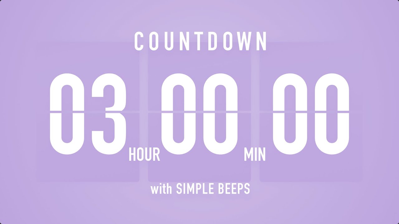 3-Hour Flip Countdown Timer with Bell Alerts ⏳