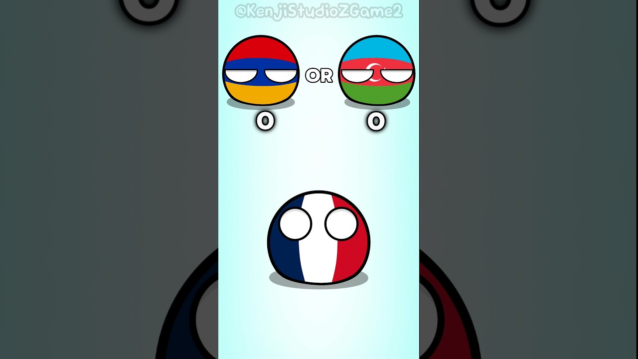 Armenia Or Azerbaijan? || [ CountryBalls ] || #countryballs #shorts