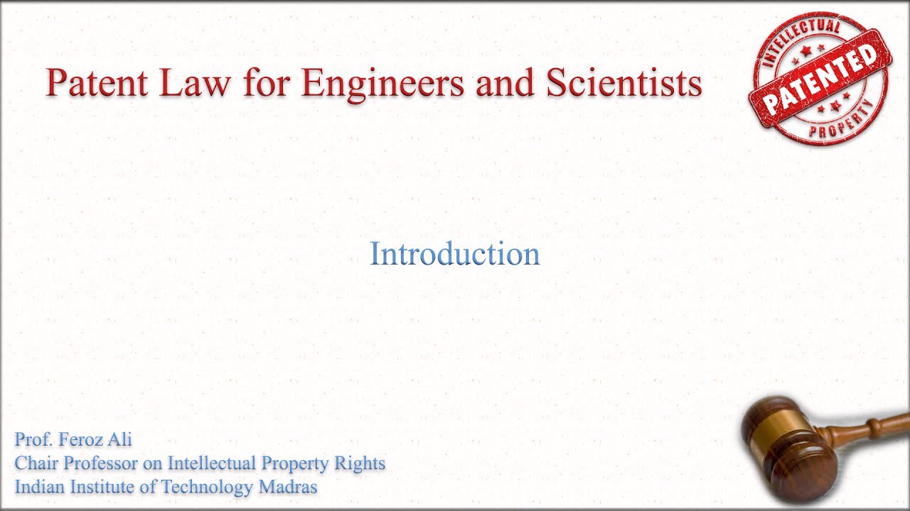 Patent Law for Engineers and Scientists