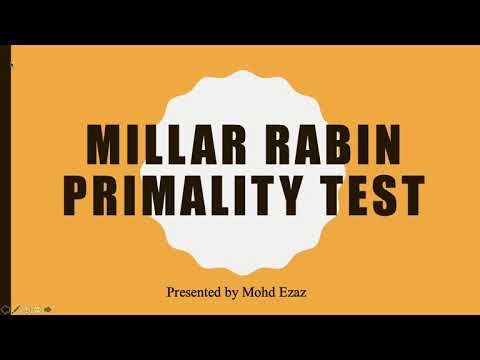 Miller Rabin Primality testing