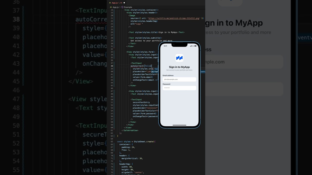 React Native Tutorial: Create a Simple Login Screen from Scratch 🔥