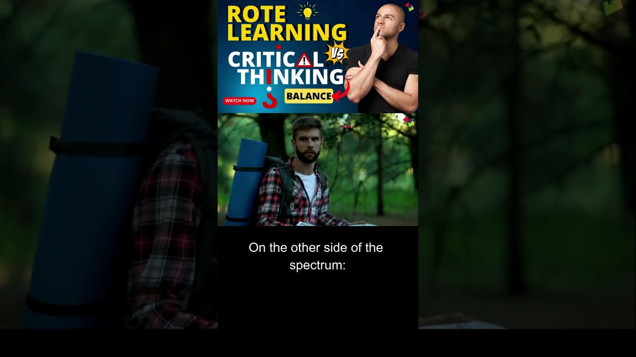 Rote Learning vs Critical Thinking ๐ง