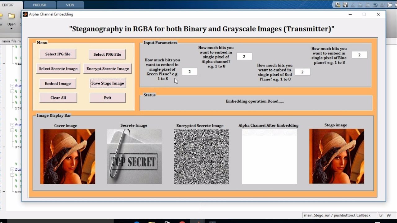 High Capacity Steganography in MATLAB Using Color Images with Alpha Channel