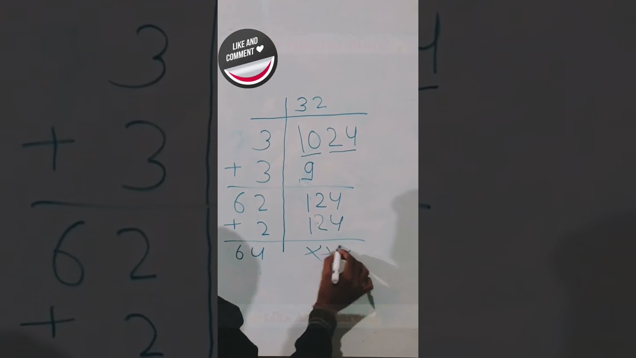 1024 का भाग विधि से वर्गमूल निकालने का आसान तरीका 🔢 | Square Root of 1024 by Division Method