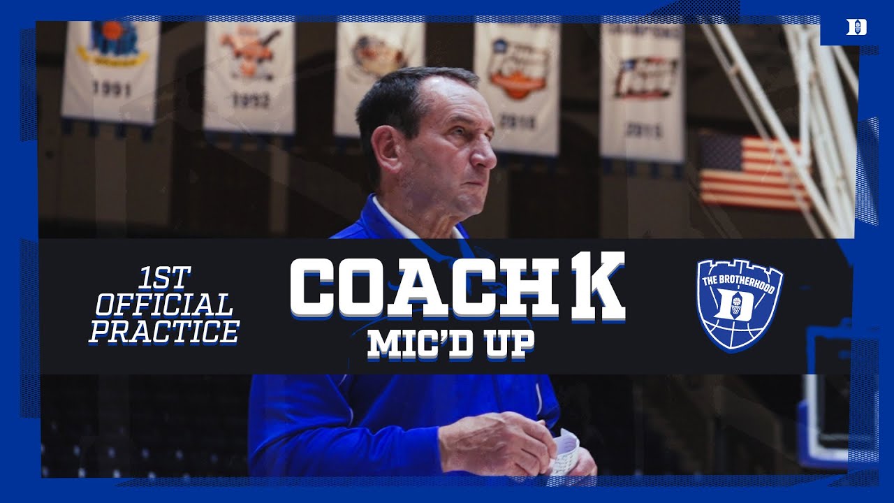 Coach K Mic'd Up at 2021-22 First Practice 🏀