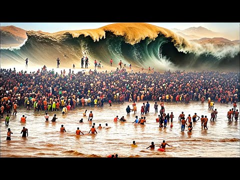 TSUNAMI 2025: Entire American Coastline Submerged, Buildings Fall, Cars Swept Into the Sea | Film