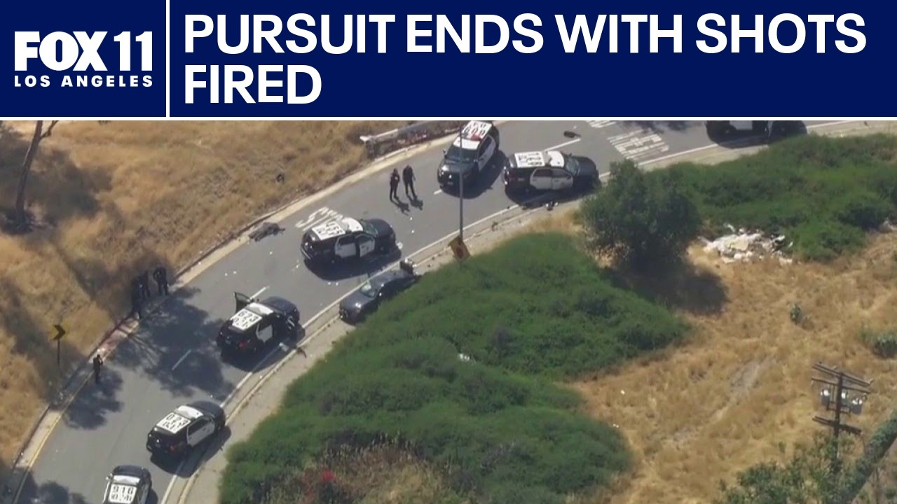 Shots fired at end of pursuit in East LA