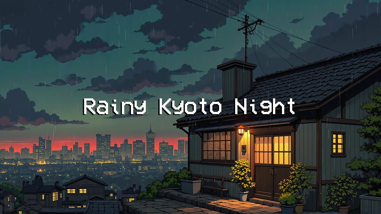 Rainy Kyoto Night: Chill Lofi Beats for Relaxation and Sleep