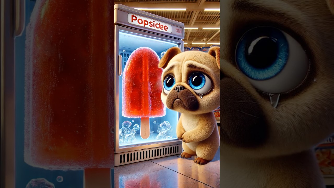 Frenchie Shares a Giant Popsicle! ❤️🐶