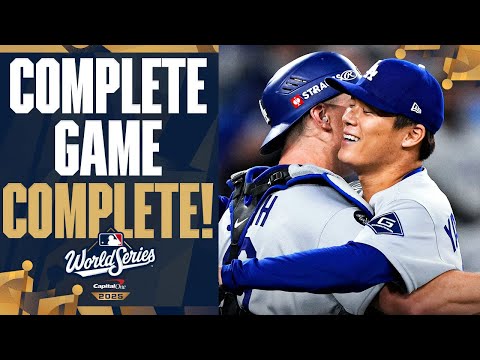 FINAL 3 OUTS: Yoshinobu Yamamoto finishes the complete game for the Dodgers! | 山本由伸ハイライト