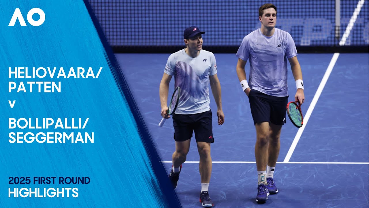 Australian Open 2025: Exciting First Round Highlights – Heliovaara/Patten vs. Choudary Bollipalli/Seggerman 🎾