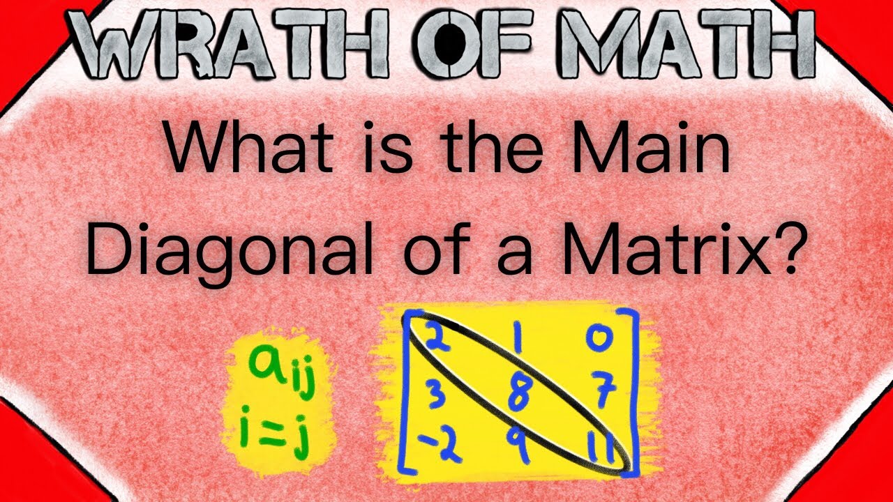 Understanding the Main Diagonal of a Matrix in Linear Algebra 🔢