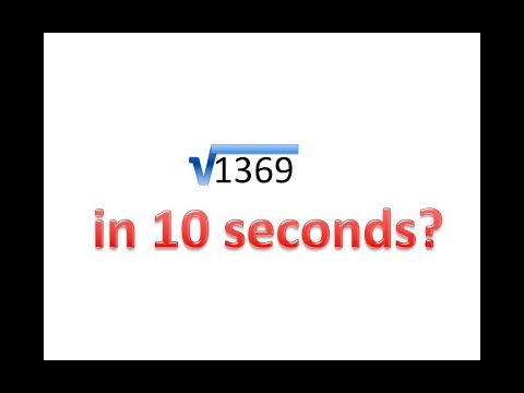 Vedic Maths Square Root Trick